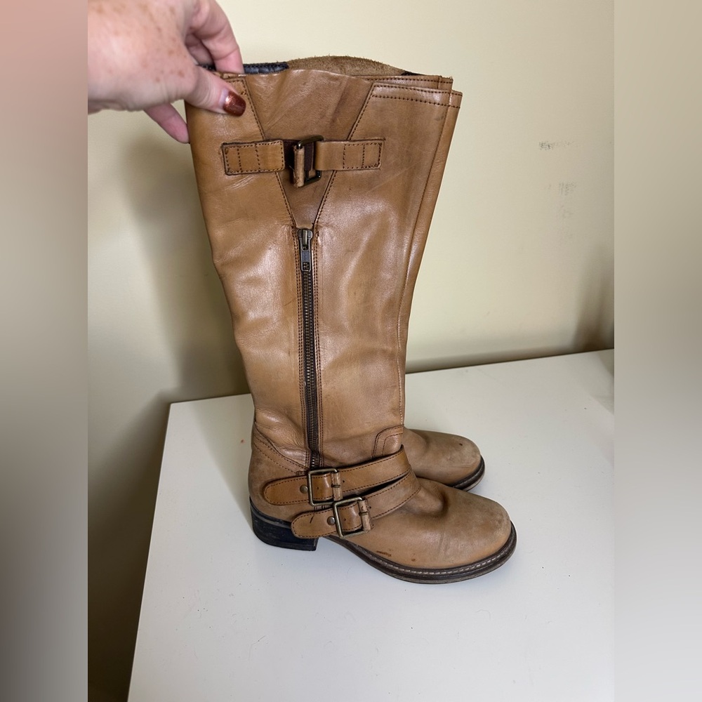 Anthropologie Seychelles genuine leather Tan Leather Riding Boots size 6